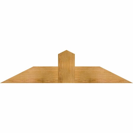Ekena Millwork Portland Rough Sawn Timber Gable Bracket, Western Red Cedar, 48"W x 12"H x 2"D x 6"F, 6/12 Pitch GBW048X12X0206POR00RWR